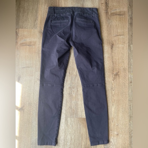 Pilcro and the Letterpress Moto Zip Utility Pants 27 Gray Anthro Cargo Skinny - Picture 2 of 8